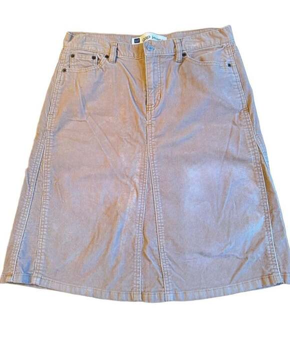 Gap Dresses & Skirts - Y2K Gap Jeans Corduroy Skirt Size 8 Tan h1454